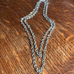 Men's Silver Chain Necklace - Classic Link Design